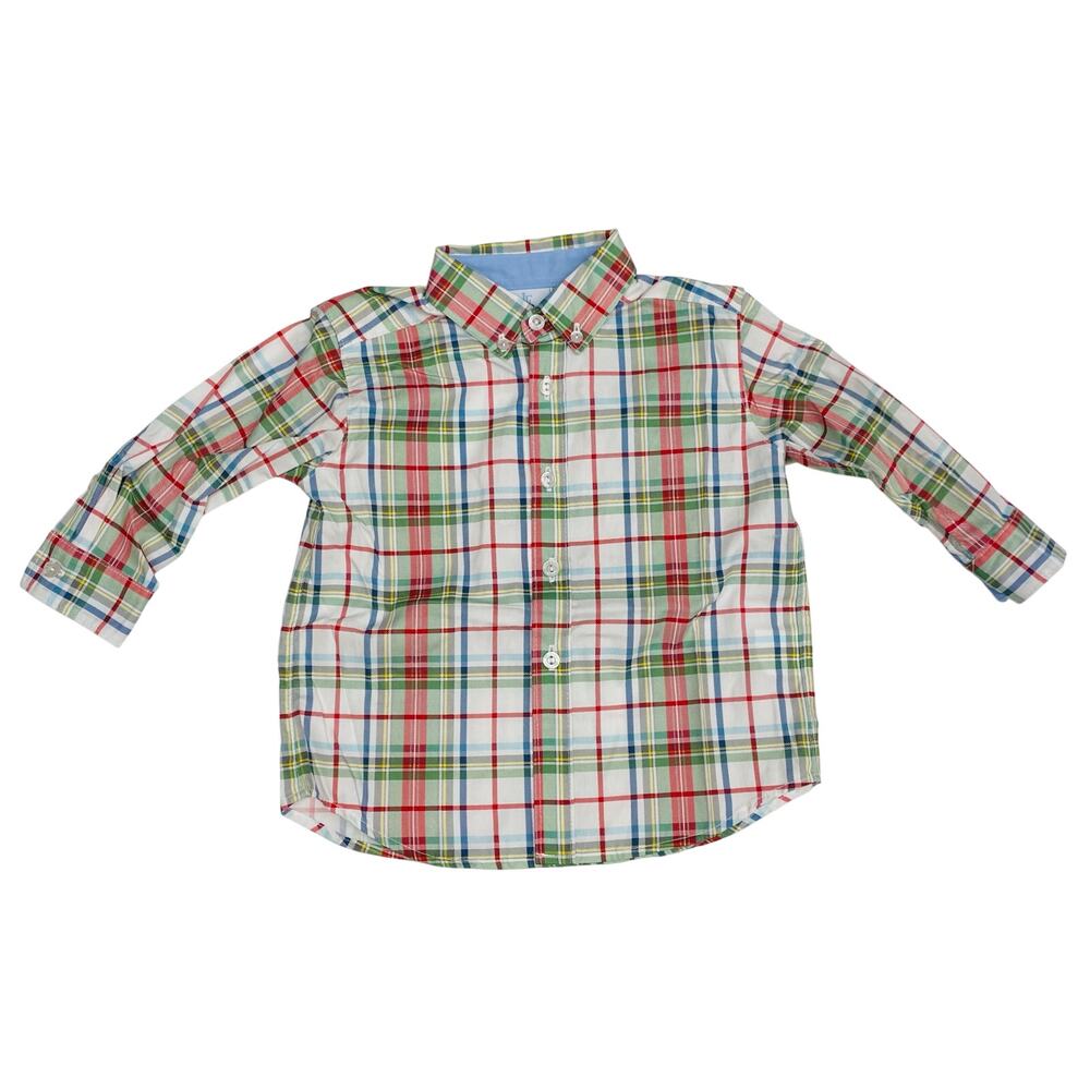 NWT Little English Size 12 Douglas Plaid Button Down Shirt